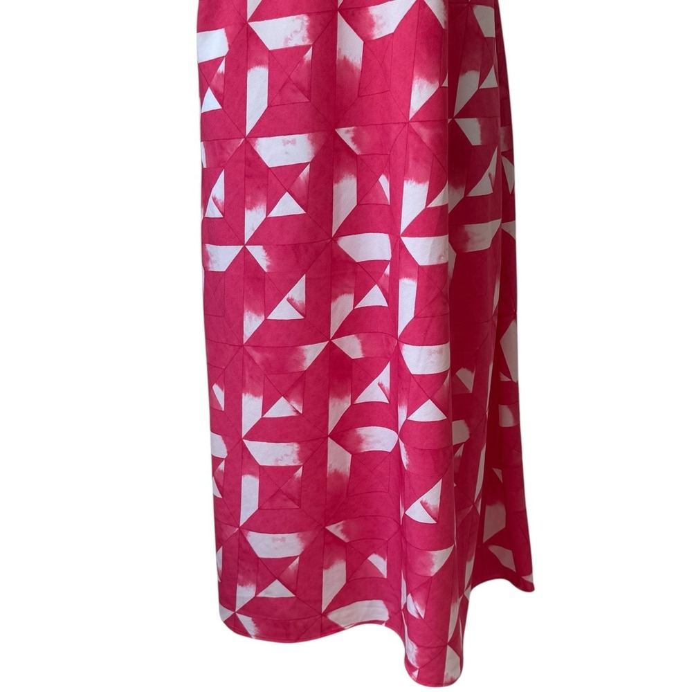 Natori Sumi Pattern Hot Pink Midi Slip Nightgown Leisure Feminine Dainty L - Picture 5 of 11